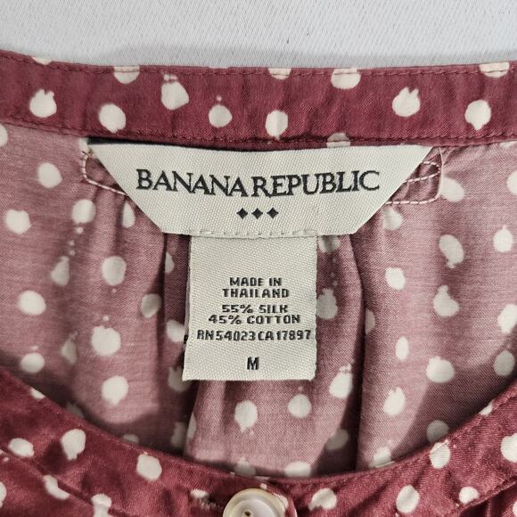 Banana Republic Women's Silk Blend Button-up Blouse - Picture 5 of 6